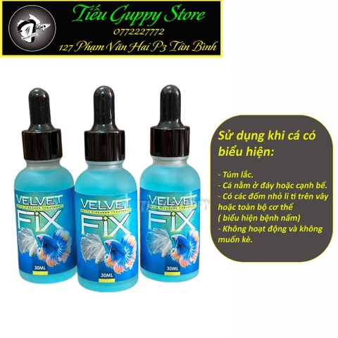 Velvet Fix - Dung Dịch Xử Lý và Phòng Nấm cho Cá Betta (chai 30ml)