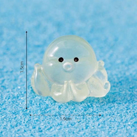 Phụ Kiện Tiểu Cảnh - Mô Hình Bạch Tuộc Dạ Quang (ZC-211) - Trang Trí Chậu Sen đá, Hồ Cá, Bonsai, Terrarium