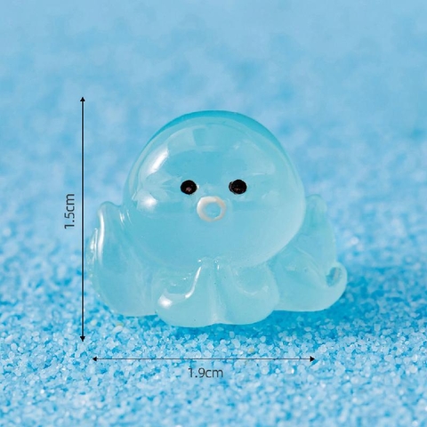 Phụ Kiện Tiểu Cảnh - Mô Hình Bạch Tuộc Dạ Quang (ZC-211) - Trang Trí Chậu Sen đá, Hồ Cá, Bonsai, Terrarium