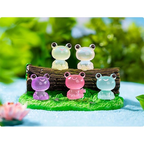 Phụ Kiện Tiểu Cảnh - Mô Hình  Ếch con dạ quang (ZC-1030) - Tiểu Cảnh Trang Trí Chậu Sen đá, Hồ Cá, Bonsai, Terrarium