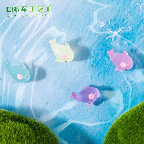 Phụ Kiện Tiểu Cảnh - Mô Hình Cá Heo Dạ Quang Mini (ZC - 331) - Tiểu Cảnh Trang Trí Chậu Sen đá, Hồ Cá, Bonsai, Terrarium