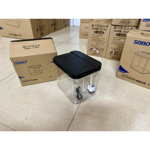 Hồ Cá Để Bàn Có Nắp, Tích Hợp Đèn và Lọc dùng dây USB, Ánh sáng đổi màu SOBO M-B05 và M-B06