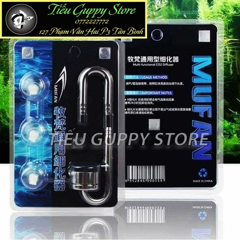 Cốc Sủi CO2 Inox MUFAN - Sản phẩm Cao Cấp cho Hồ Thủy Sinh