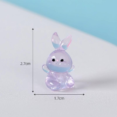 Phụ Kiện Tiểu Cảnh - Thỏ Con, Thỏ Dạ Quang (ZC-975) - Tiểu Cảnh Trang Trí Chậu Sen đá, Hồ Cá, Bonsai, Terrarium