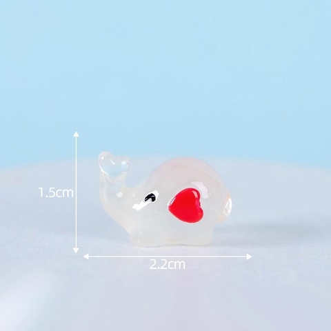 Phụ Kiện Tiểu Cảnh - Voi con dạ quang (ZC-1026) - Tiểu Cảnh Trang Trí Chậu Sen đá, Hồ Cá, Bonsai, Terrarium