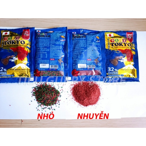 Cám Gold Tokyo Thức Ăn Cho Cá Thủy Sinh, Betta, Guppy (Hủ 50gr) - Thức ăn giúp cá tăng trưởng, lên màu và dễ tiêu hóa