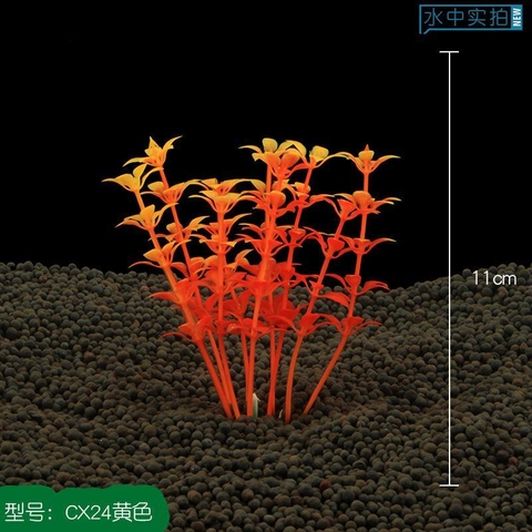 Phụ Kiện Tiểu Cảnh - Mô hình cây rong nhựa 10cm (YR-8) - Tiểu Cảnh Trang Trí Hồ Cá