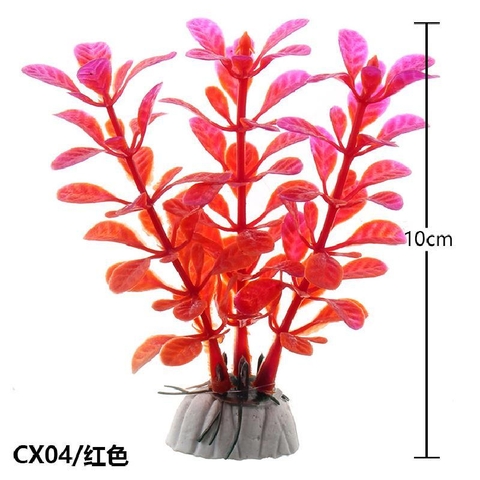 Phụ Kiện Tiểu Cảnh - Mô hình cây rong nhựa 10cm (YR-8) - Tiểu Cảnh Trang Trí Hồ Cá