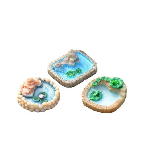 Phụ Kiện Tiểu Cảnh - Mô Hình Hồ Bơi Nhân Tạo (ZC-163) - Tiểu Cảnh Trang Trí Chậu Sen đá, Hồ Cá, Bonsai, Terrarium