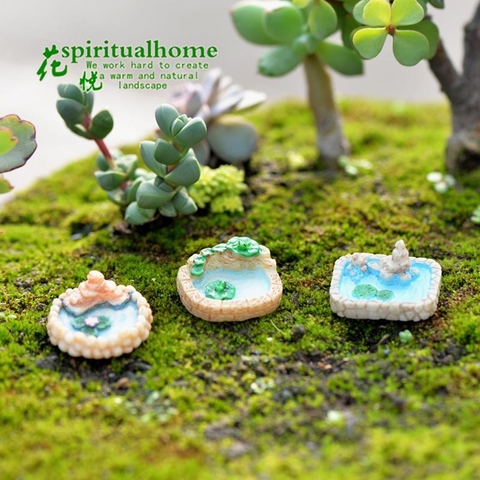 Phụ Kiện Tiểu Cảnh - Mô Hình Hồ Bơi Nhân Tạo (ZC-163) - Tiểu Cảnh Trang Trí Chậu Sen đá, Hồ Cá, Bonsai, Terrarium