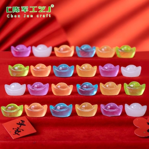 Phụ Kiện Tiểu Cảnh - Đĩnh Vàng Dạ Quang (ZC-1087) - Tiểu Cảnh Trang Trí Hồ Cá, Bonsai, Terrarium