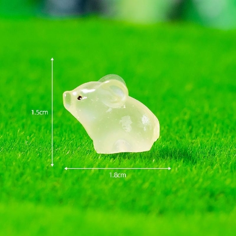 Phụ Kiện Tiểu Cảnh - Heo Con Dạ Quang (ZC-380) - Tiểu Cảnh Trang Trí Hồ Cá, Bonsai, Terrarium