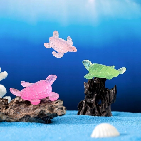 Phụ Kiện Tiểu Cảnh - Rùa Biển Dạ Quang (ZC-425) - Tiểu Cảnh Trang Trí Chậu Sen đá, Hồ Cá, Bonsai, Terrarium