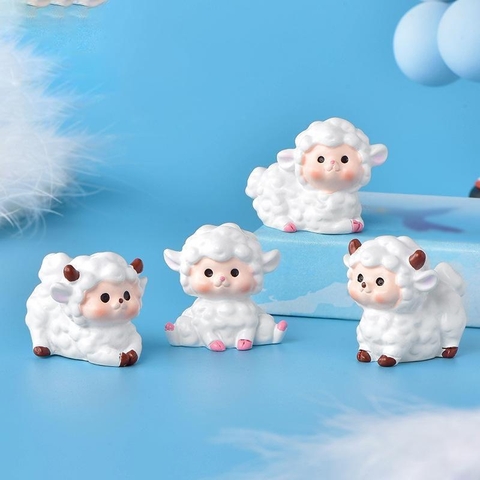 Mô Hình Cừu Nhỏ Đáng Yêu (ZC-3) - Tiểu Cảnh Trang Trí Chậu Sen đá, Hồ Cá, Bonsai, Terrarium