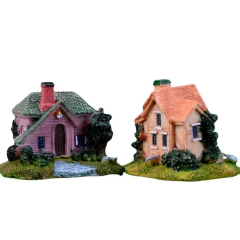 Mô Hình Biệt thự ven sông (ZC-585) - Mô hình phụ kiện trang trí sen đá, terrarium, hồ cá, bàn làm việc, bàn học