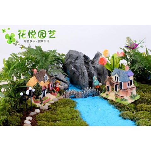 Mô Hình Biệt Thự Lớn Sang Trọng (ZC-678) - Mô hình phụ kiện trang trí sen đá, terrarium, hồ cá, bàn làm việc, bàn học