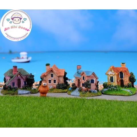 Mô Hình Biệt thự ven sông (ZC-585) - Mô hình phụ kiện trang trí sen đá, terrarium, hồ cá, bàn làm việc, bàn học