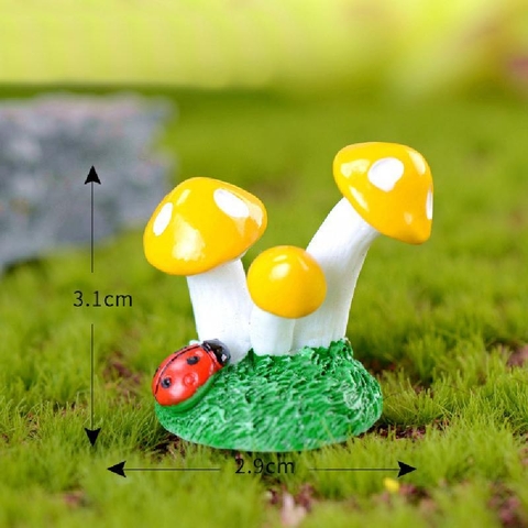 Mô Hình Nấm Bụi (ZC-363) - Mô hình phụ kiện trang trí sen đá, terrarium, hồ cá, bàn làm việc, bàn học