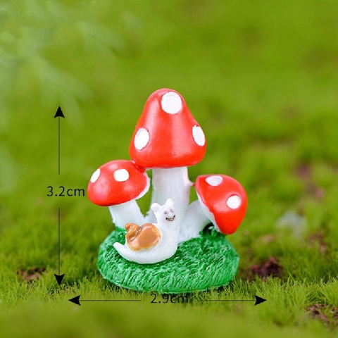 Mô Hình Nấm Bụi (ZC-363) - Mô hình phụ kiện trang trí sen đá, terrarium, hồ cá, bàn làm việc, bàn học