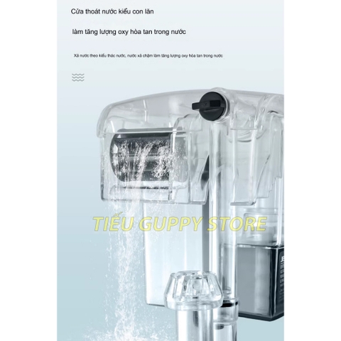 Lọc Thác - Lọc Treo Hồ Cá Jeneca XP-06L Tích Hợp Lọc Ván và Vòng Quay Nước - Lọc Dành Cho Hồ Cá Nhỏ