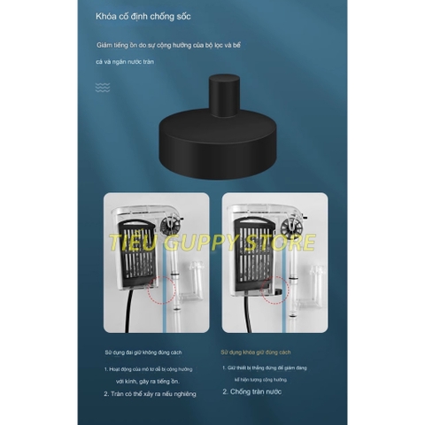 Lọc Thác - Lọc Treo Hồ Cá Jeneca XP-06L Tích Hợp Lọc Ván và Vòng Quay Nước - Lọc Dành Cho Hồ Cá Nhỏ