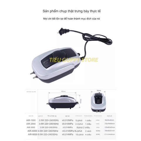 Máy Oxy Resun Air4000 Air8000 - Siêu êm và Bền Bỉ