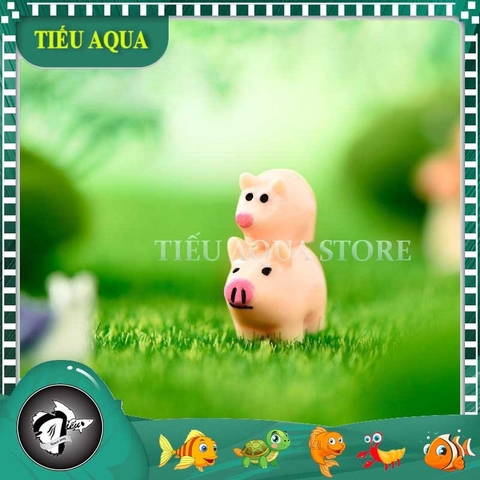 Phụ Kiện Tiểu Cảnh - Mô Hình Heo Mẹ Con ( ZC - 642 ) - Tiểu Cảnh Trang Trí Chậu Sen đá, Hồ Cá, Bonsai, Terrarium