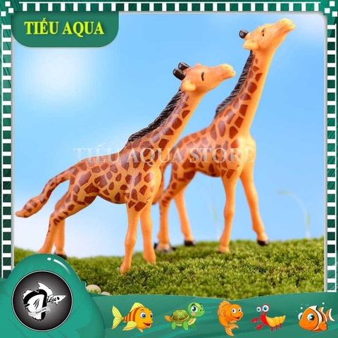 Phụ Kiện Tiểu Cảnh - Mô Hình Hươu Cao Cổ ( ZC - 168) - Tiểu Cảnh Trang Trí Chậu Sen đá, Hồ Cá, Bonsai, Terrarium