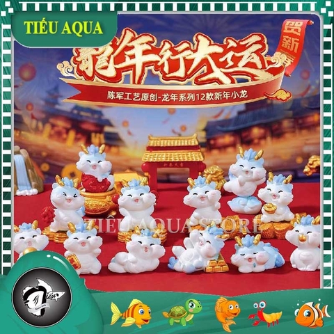 Phụ Kiện Tiểu Cảnh - Mô Hình Rồng Năm Mới (ZC - 923) - Tiểu Cảnh Trang Trí Chậu Sen đá, Hồ Cá, Bonsai, Terrarium