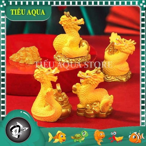 Phụ Kiện Tiểu Cảnh - Mô Hình Rồng Vàng Năm Mới (ZC-932) - Tiểu Cảnh Trang Trí Chậu Sen đá, Hồ Cá, Bonsai, Terrarium