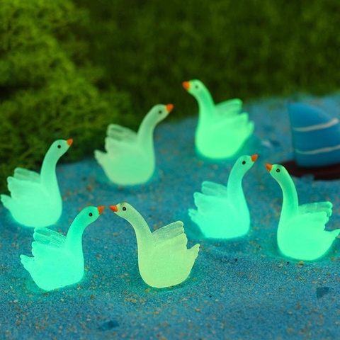 Phụ Kiện Tiểu Cảnh - Mô Hình Thiên Nga Dạ Quang (ZC-157) - Tiểu Cảnh Trang Trí Chậu Sen đá, Hồ Cá, Bonsai, Terrarium