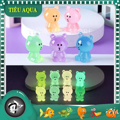 Phụ Kiện Tiểu Cảnh - Gấu Dạ Quang (ZC-808) - Tiểu Cảnh Trang Trí Chậu Sen đá, Hồ Cá, Bonsai, Terrarium