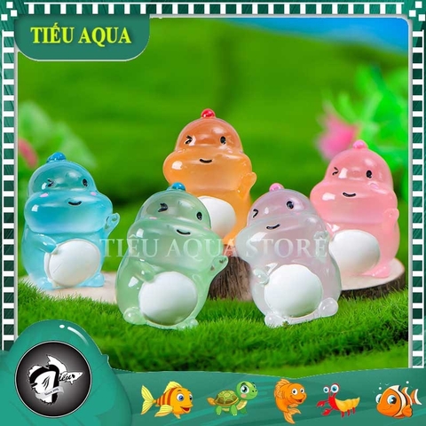 Phụ Kiện Tiểu Cảnh - Khủng long con dạ quang (ZC-1032) - Tiểu Cảnh Trang Trí Chậu Sen đá, Hồ Cá, Bonsai, Terrarium