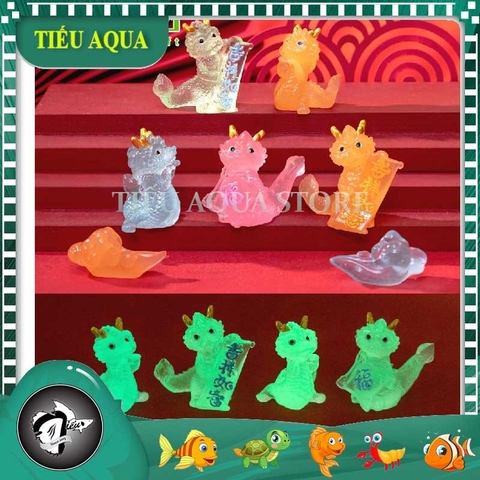 Phụ Kiện Tiểu Cảnh - Rồng Dạ Quang Nhiều Màu (ZC-1091) - Tiểu Cảnh Trang Trí Hồ Cá, Bonsai, Terrarium