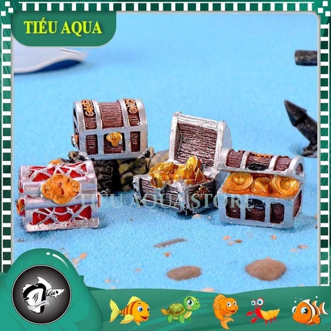 Phụ Kiện Tiểu Cảnh - Mô Hình Rương Kho Báu (ZC-269) - Tiểu Cảnh Trang Trí Chậu Sen đá, Hồ Cá, Bonsai, Terrarium