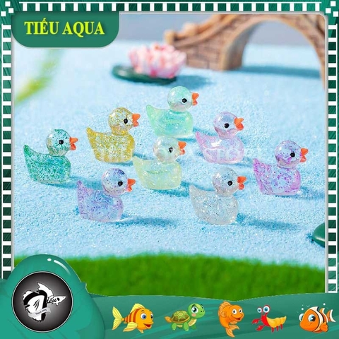 Phụ Kiện Tiểu Cảnh - Mô Hình Vịt Dạ Quang Kim Tuyến (ZC-983) - Tiểu Cảnh Trang Trí Chậu Sen đá, Hồ Cá, Bonsai, Terrarium