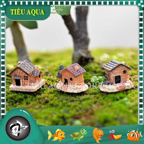 Phụ Kiện Tiểu Cảnh - Mô Hình Nhà, Biệt Thự Mini (ZC-736) - Tiểu Cảnh Trang Trí Chậu Sen đá, Hồ Cá, Bonsai, Terrarium