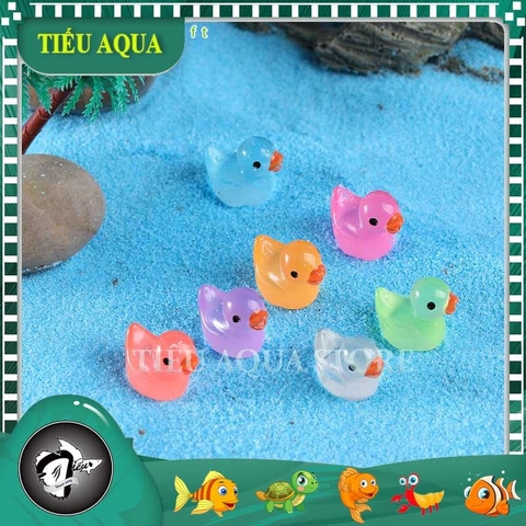 Phụ Kiện Tiểu Cảnh - Mô Hình Vịt Dạ Quang (PK-325) - Tiểu Cảnh Trang Trí Chậu Sen đá, Hồ Cá, Bonsai, Terrarium