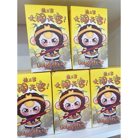 [Blindbox Chính hãng]Baby three Tây Du Ký - Móc treo cặp, Thú Bông quà tặng cho bé