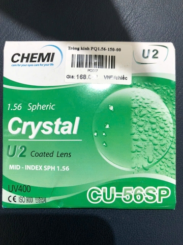 Tròng kính CHEMI U2 chiết suất 1.56