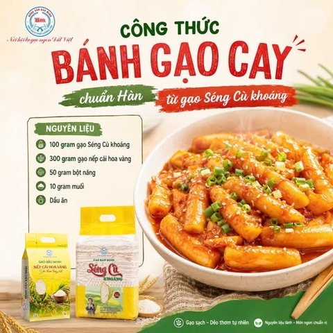 THÈM TOKBOKKI CHUẨN HÀN? TỰ LÀM TẠI NHÀ CỰC DỄ TỪ GẠO SÉNG CÙ & NẾP CÁI HOA VÀNG!