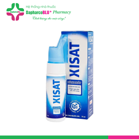 Xịt mũi nước biển sâu XISAT [75ml] xịt sạch thông mũi dùng cho người lớn