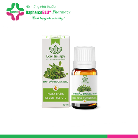 Tinh dầu HƯƠNG NHU cao cấp EcoTherapy [Lọ 10ml] xông phòng, khử mùi, lọc không khí