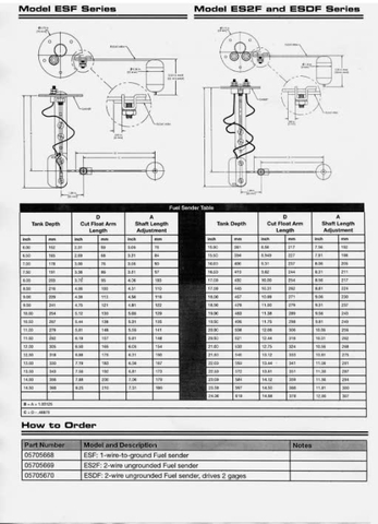 Cảm biến nhiên liệu Murphy ES2F - 2 cực