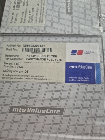 Lọc nhiên liệu MTU X59408300151