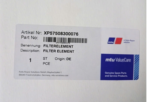 Lọc nhiên liệu tách nước MTU XP57508300076