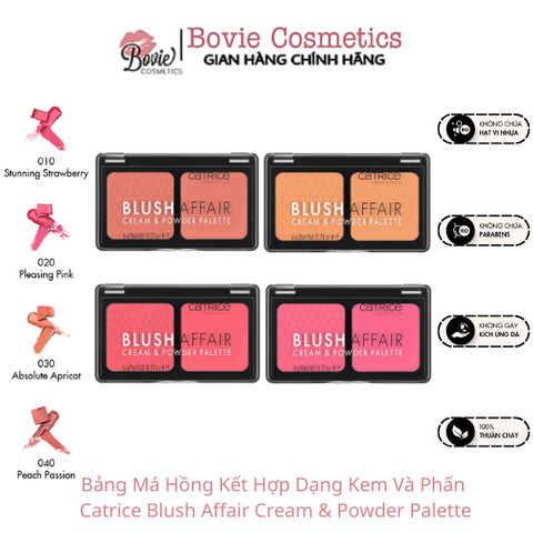 Bảng Má Hồng Kết Hợp Dạng Kem Và Phấn Catrice Blush Affair Cream & Powder Palette