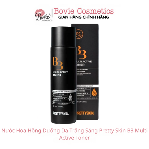 Nước Hoa Hồng Dưỡng Da Trắng Sáng Pretty Skin B3 Multi Active Toner