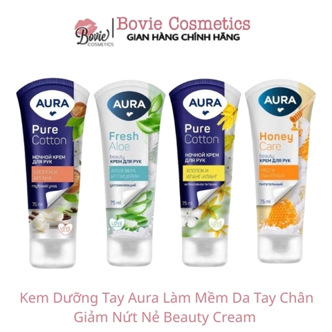 Aura Kem dưỡng da tay Aura 75mL, hỗ trợ dưỡng ẩm, làm mềm da tay