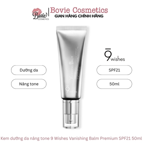 Kem dưỡng da nâng tone 9 Wishes Vanishing Balm Premium SPF21